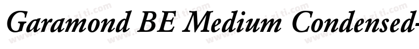 Garamond BE Medium Condensed字体转换